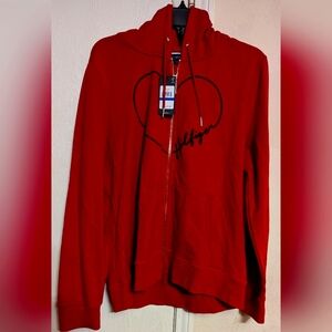 Tommy Hilfiger Casual Scarlet Zip-up Hoodie Sweatshirt Size XL NWT MSRP $79.50